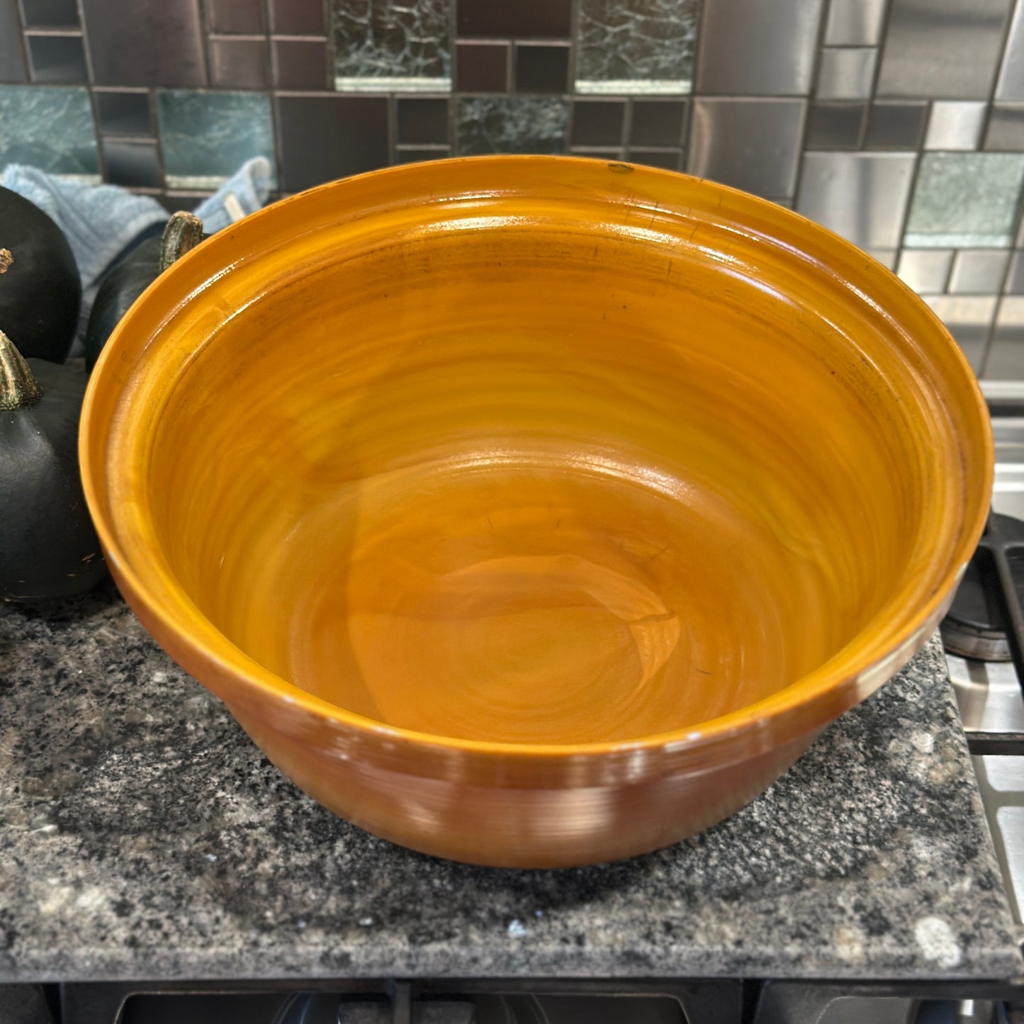 Vintage Arcopal France Volcan Ovenproof Amber Opaline Glass Lidded Casserole