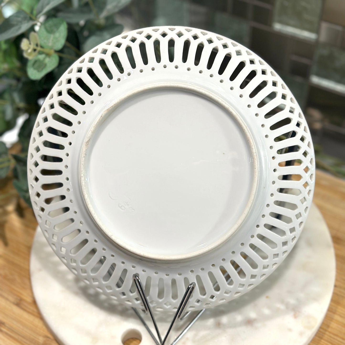 Antique Dessert Set Ribbon Cabinet Plates (Set of 4) - Circa 1920