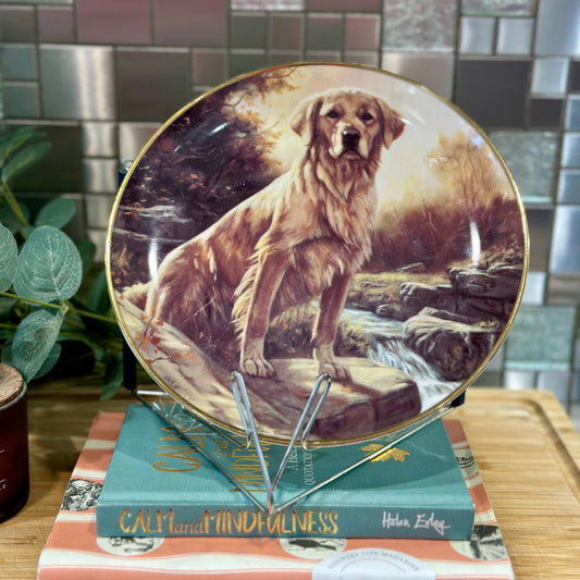 Golden Morning by John Trickett: Limited Edition Golden Retriever Collector's Plate