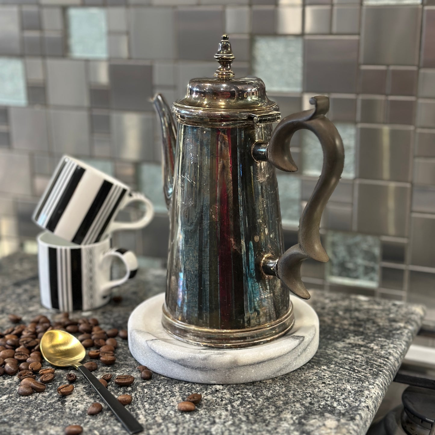 Antique Carrington & Co. Silver Plated Dome Top Coffee Pot, c. 1890-1910