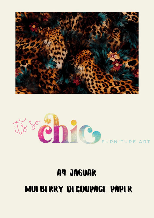 Decoupage Paper | Craft Paper | Jaguar | A4 Mulberry | It’s So Chic Furniture Art