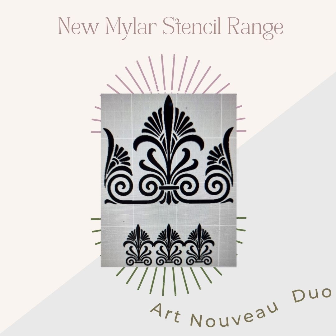 Mylar Stencils | Art Nouveau Duo | A3 | It’s So Chic Furniture Art