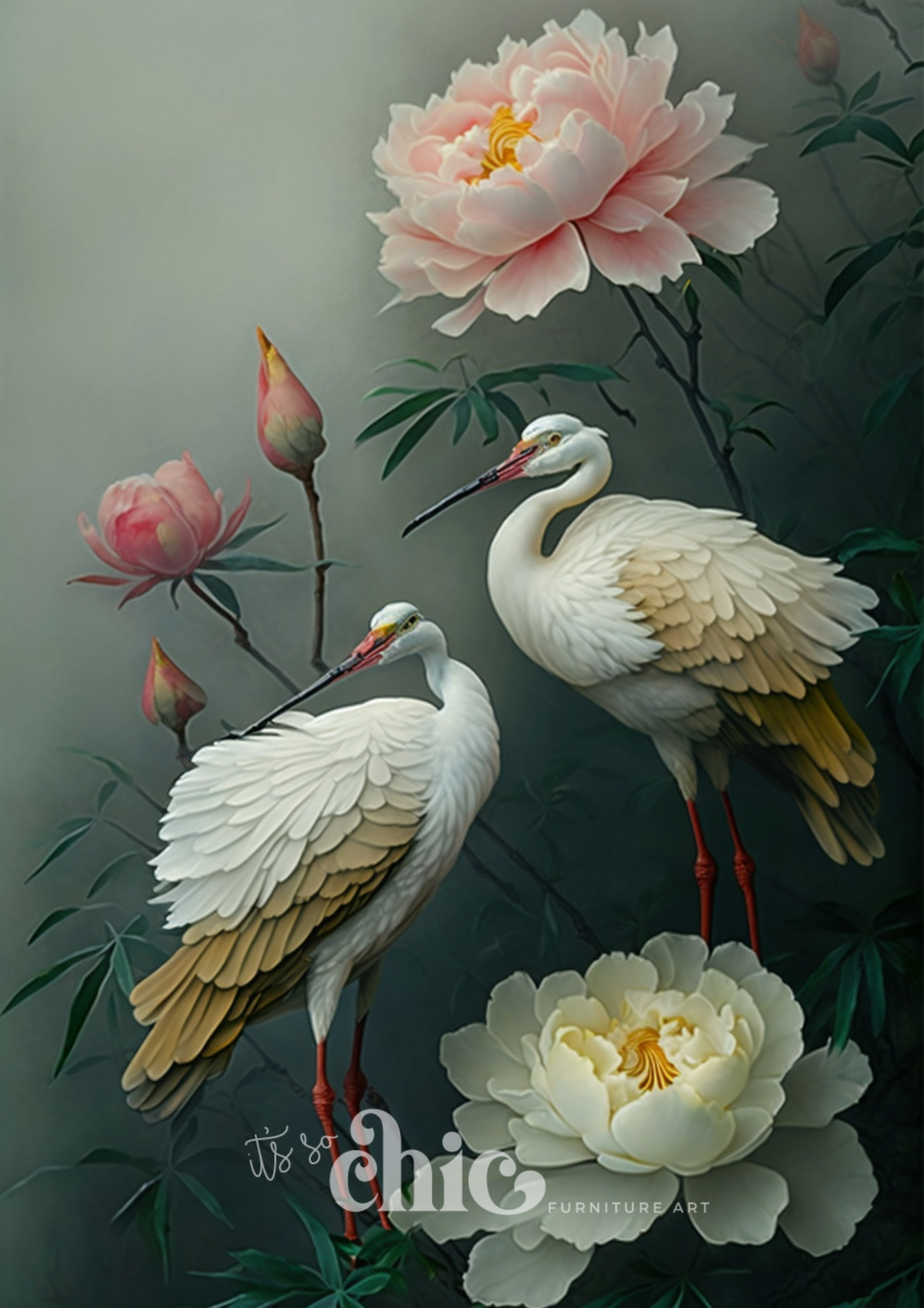 Decoupage Paper | Craft Paper | Birds & Peony | A1/A2/A3 | It’s So Chic Furniture Art