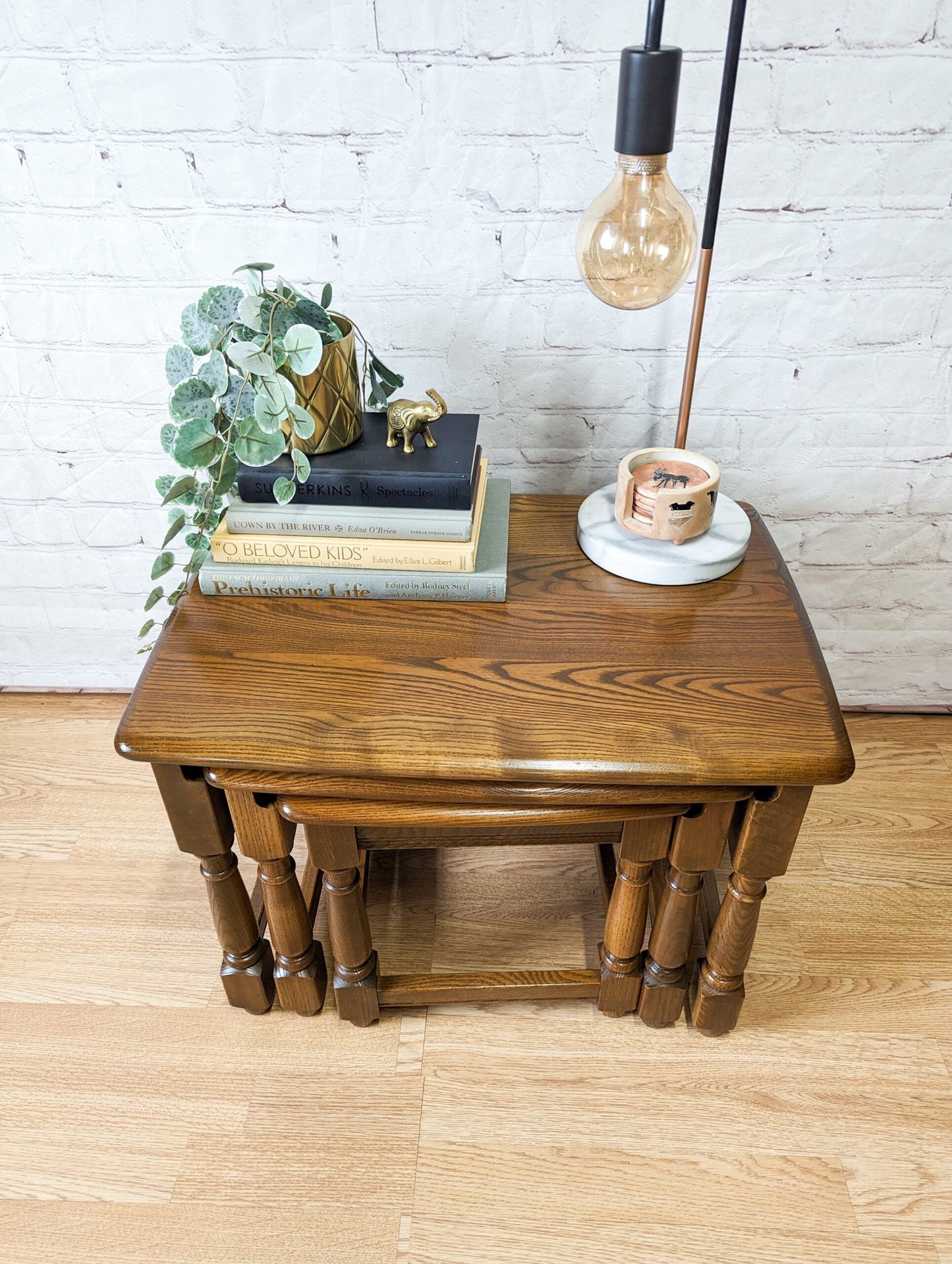 Ercol Old Colonial Vintage Nest of 3 Side Tables