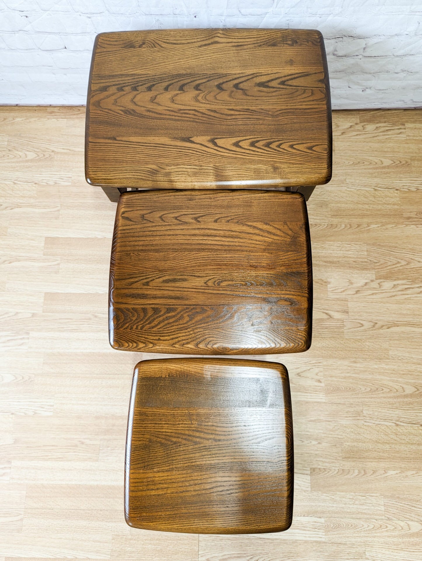 Ercol Old Colonial Vintage Nest of 3 Side Tables