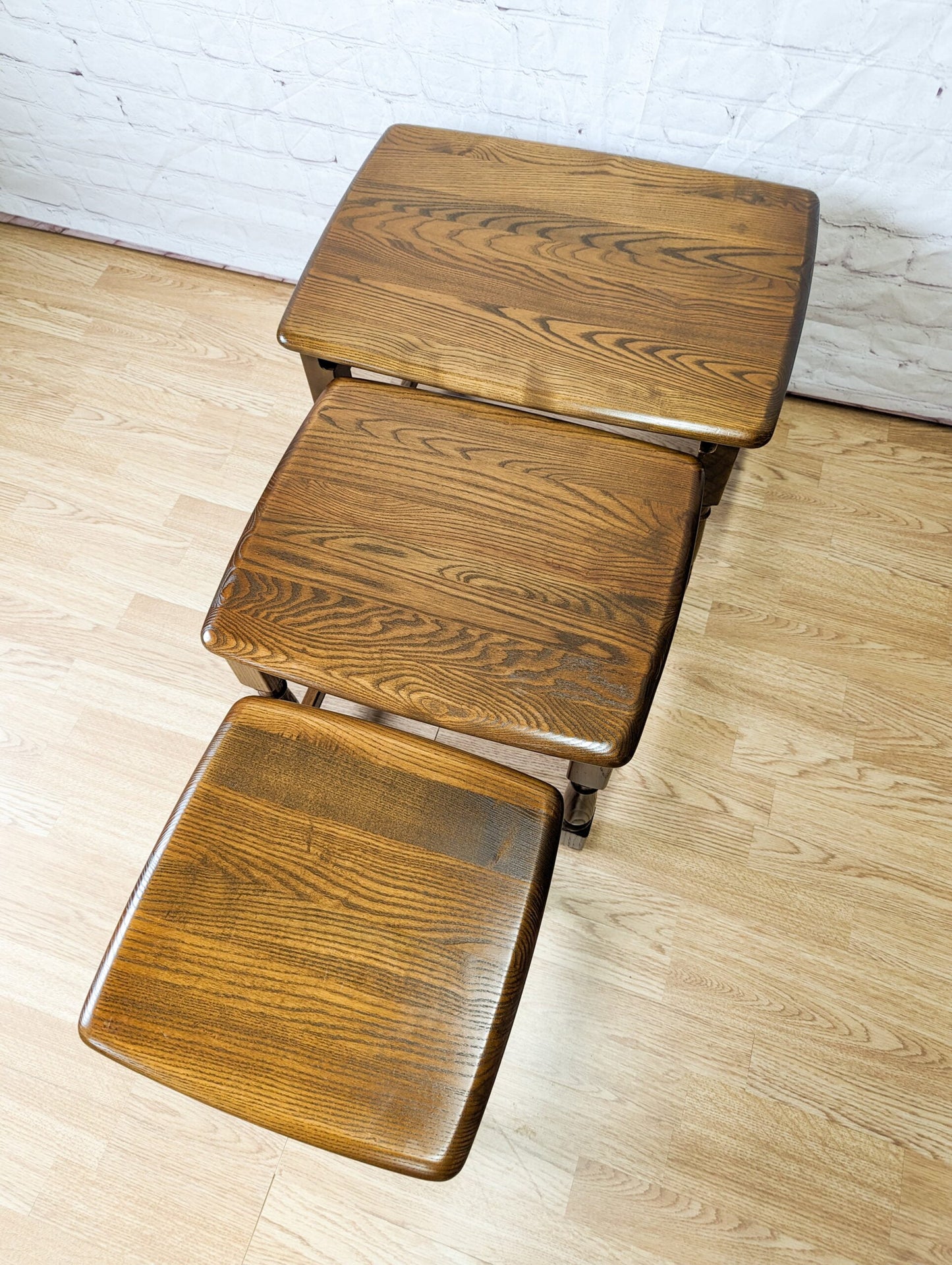 Ercol Old Colonial Vintage Nest of 3 Side Tables