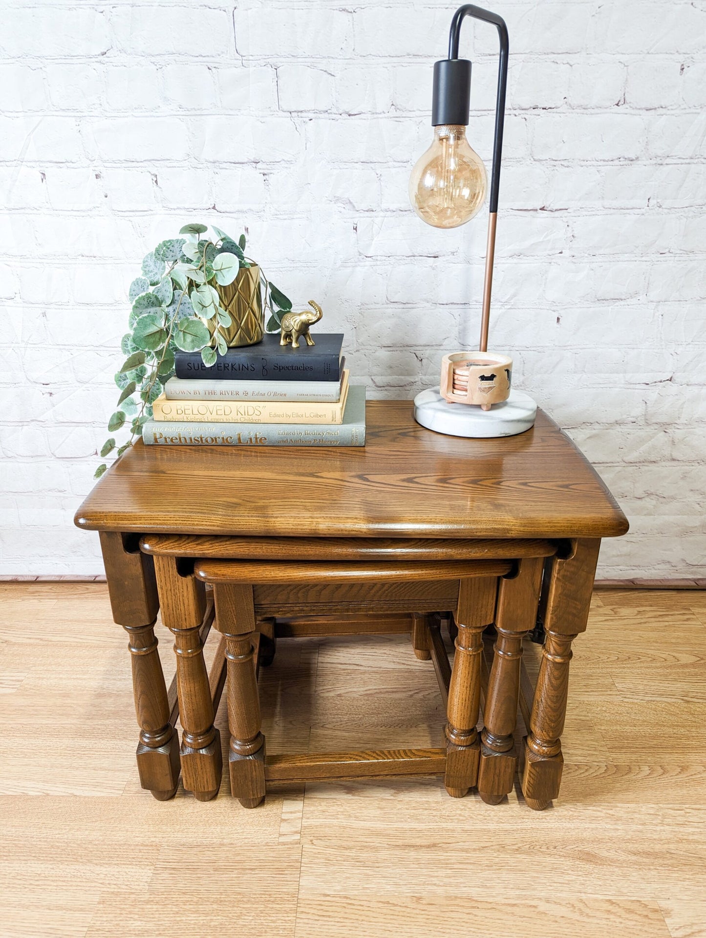 Ercol Old Colonial Vintage Nest of 3 Side Tables