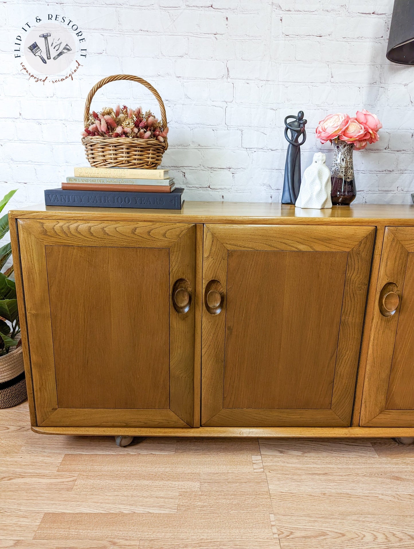 Ercol Windsor 3 Door Cabinet Base Sideboard Model 803