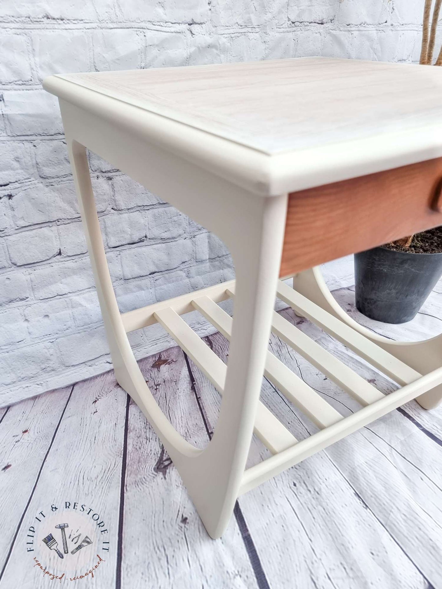 Mid Century G Plan Teak Side Table With Pull Out Shelf