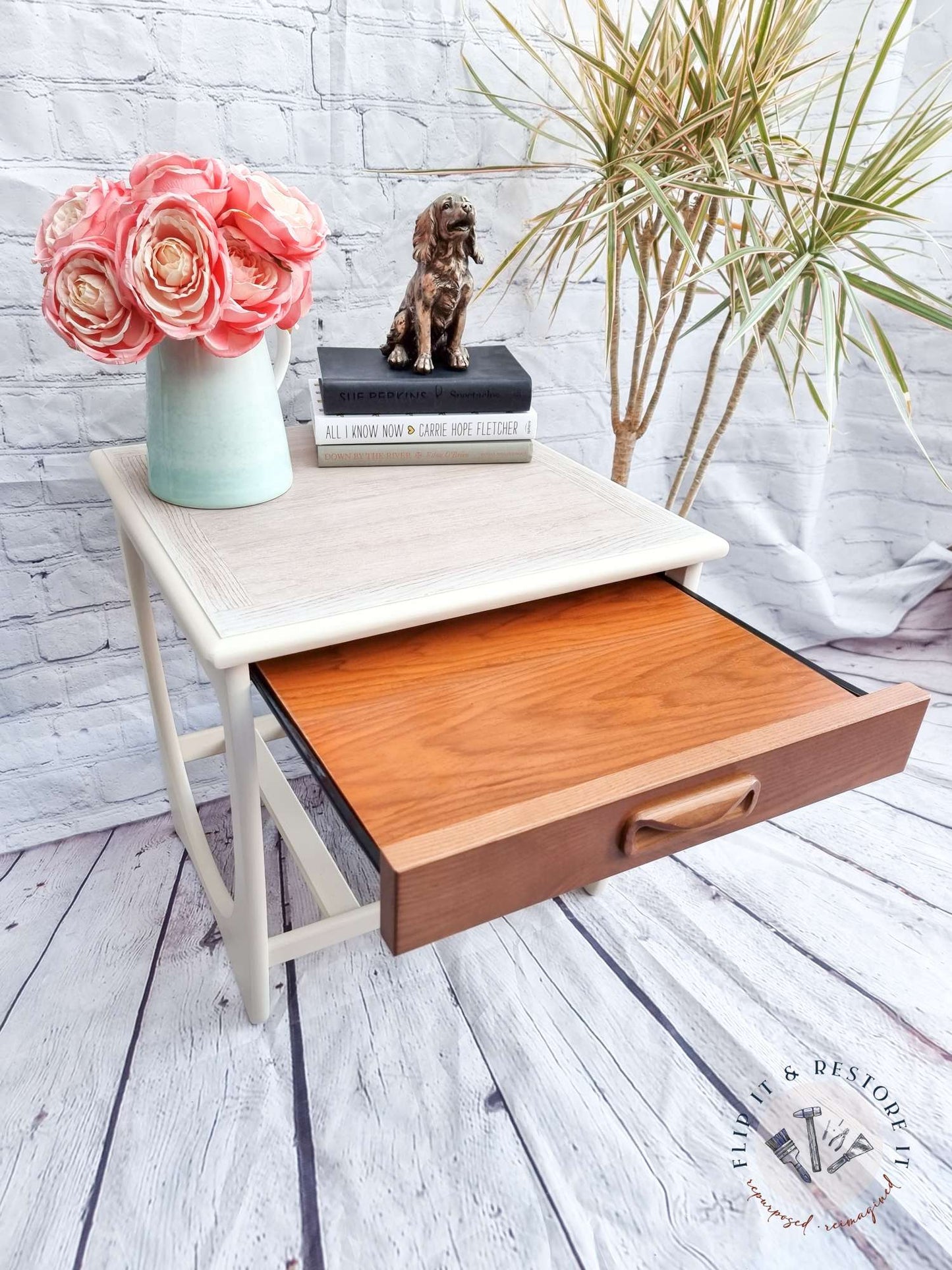 Mid Century G Plan Teak Side Table With Pull Out Shelf