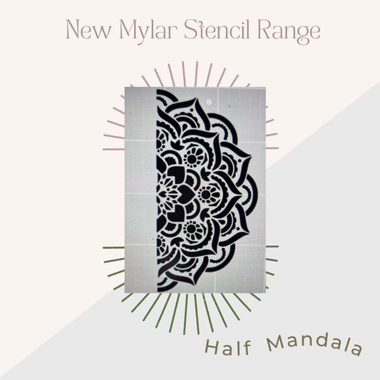 Mylar Stencils | Half Mandala | A3 | It’s So Chic Furniture Art