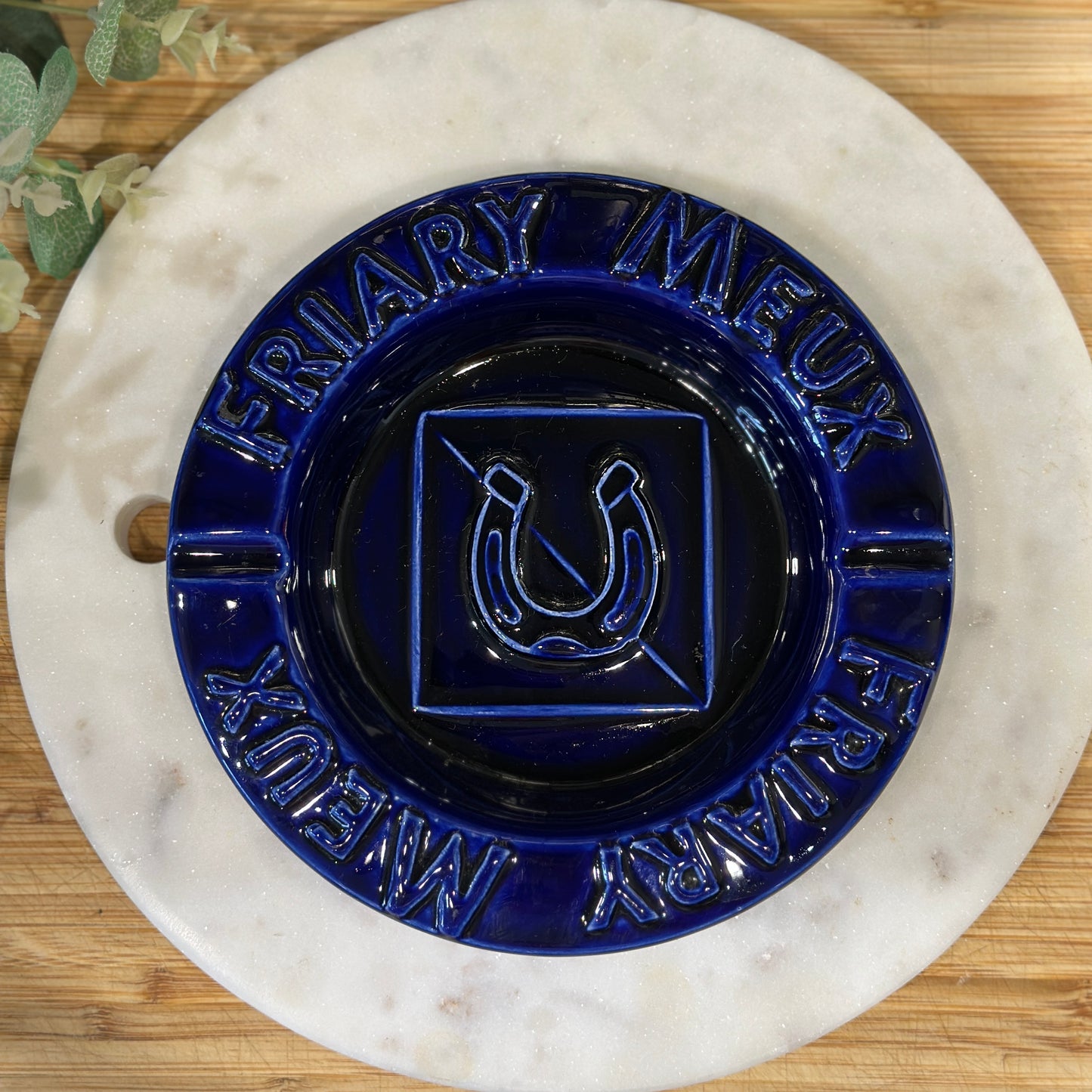 Vintage Friary Meux Cobalt Blue Ashtray (1960s) - Breweriana Collectible