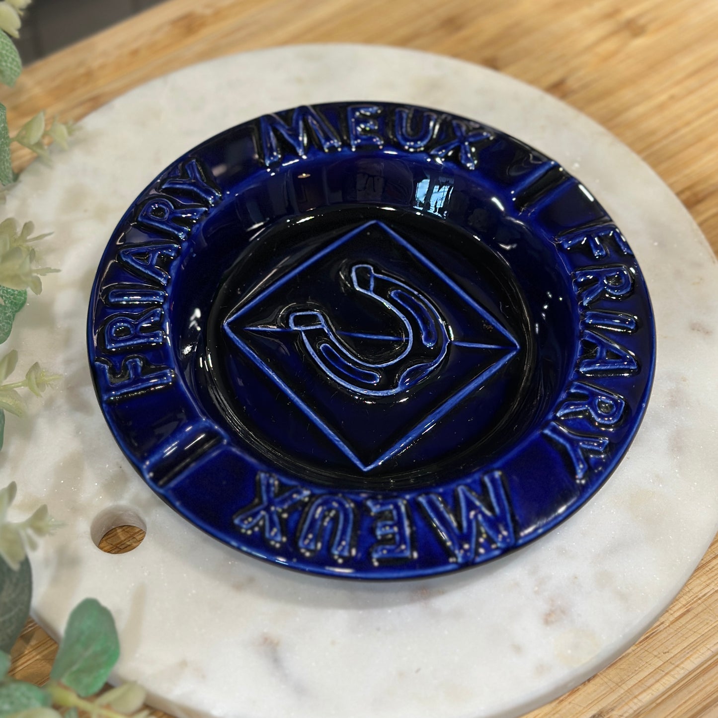 Vintage Friary Meux Cobalt Blue Ashtray (1960s) - Breweriana Collectible