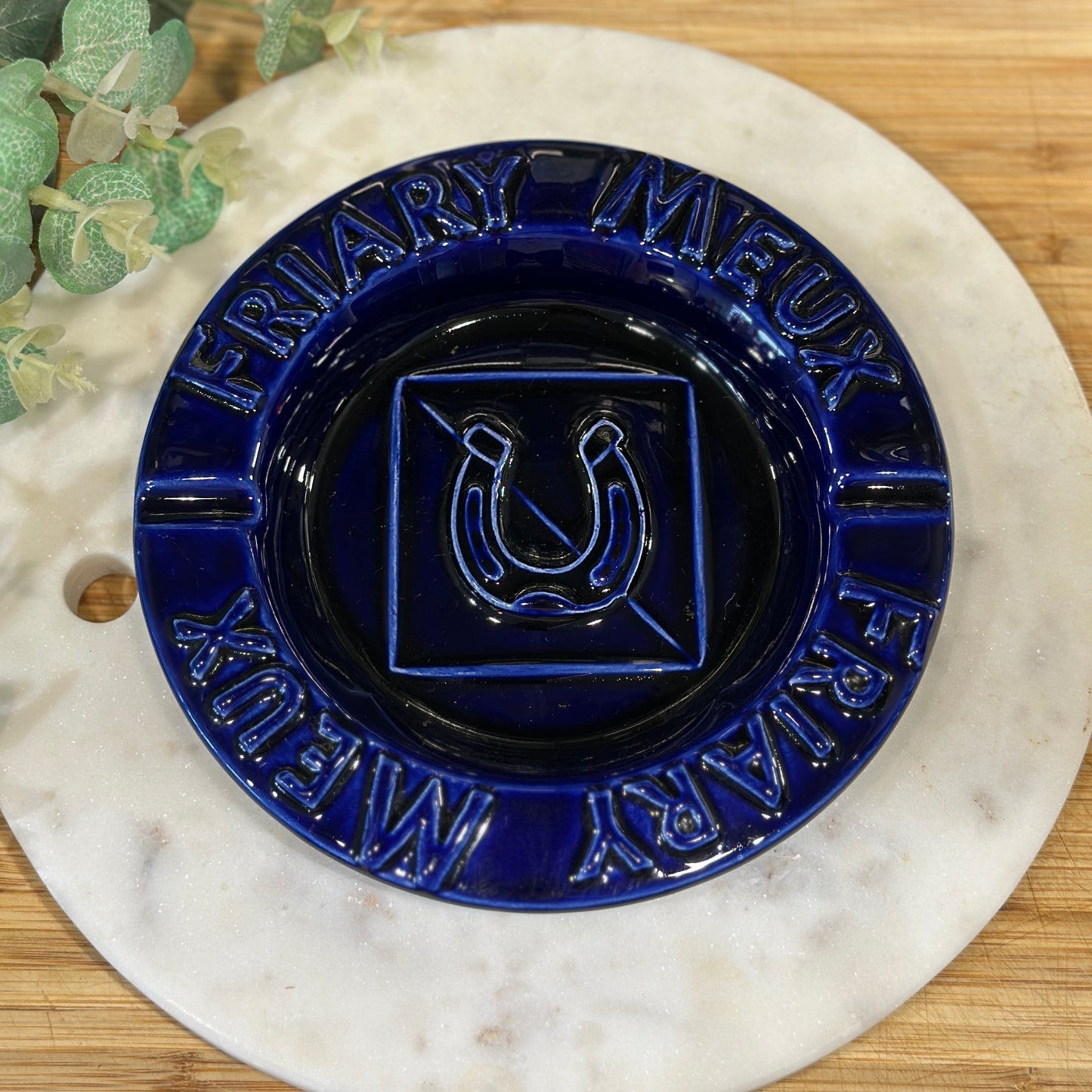 Vintage Friary Meux Cobalt Blue Ashtray (1960s) - Breweriana Collectible