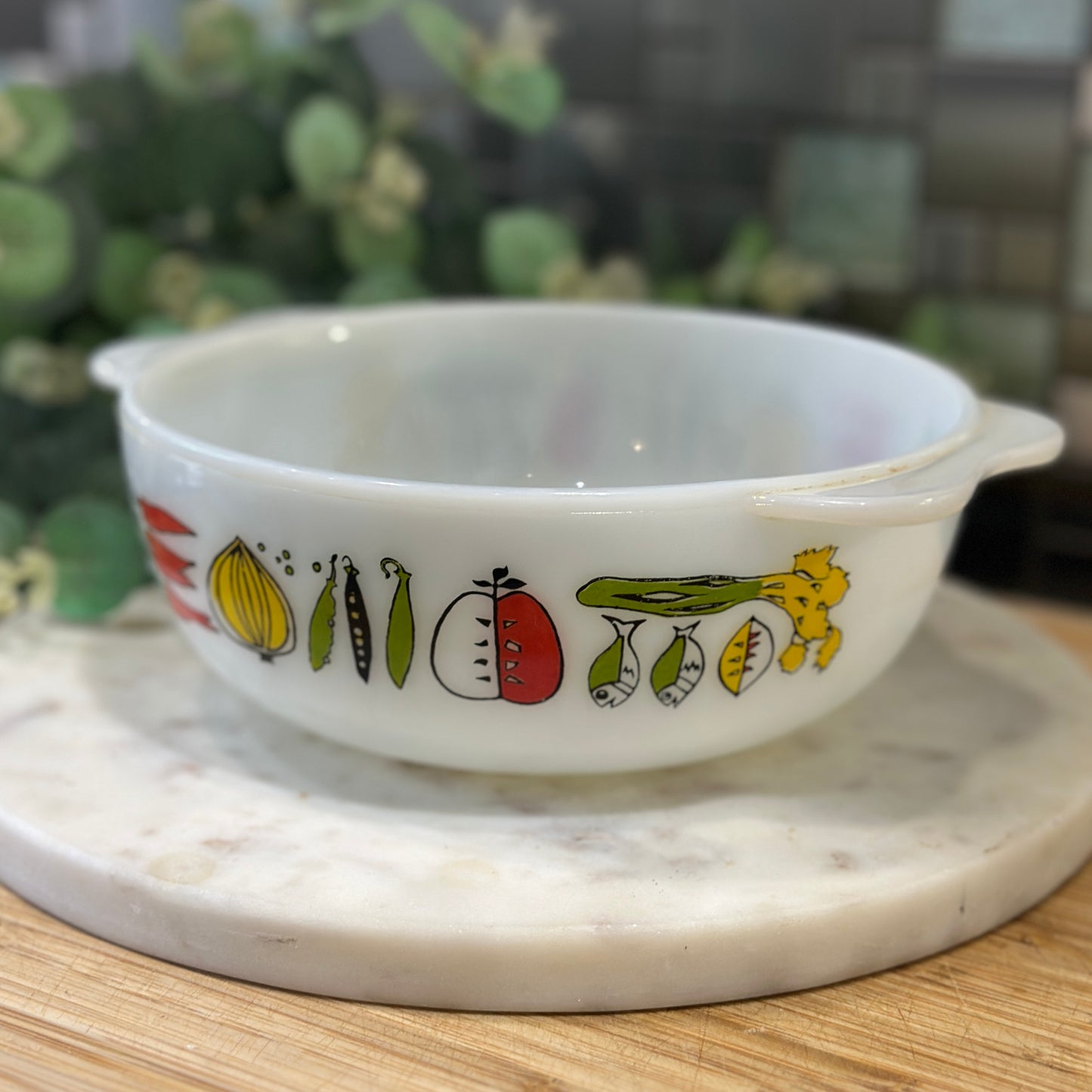 Retro JAJ Pyrex 'Harvest' Easy Grip Casserole Dish - 1960s