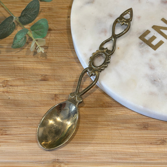 Vintage Brass Love Spoon - Symbol of Affection