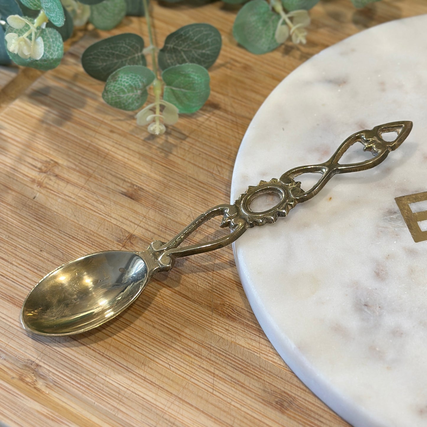 Vintage Brass Love Spoon - Symbol of Affection