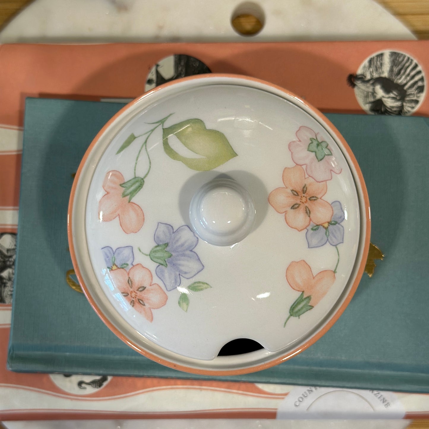 Marks & Spencer Orange Blossom Sugar Bowl - Vintage Charm