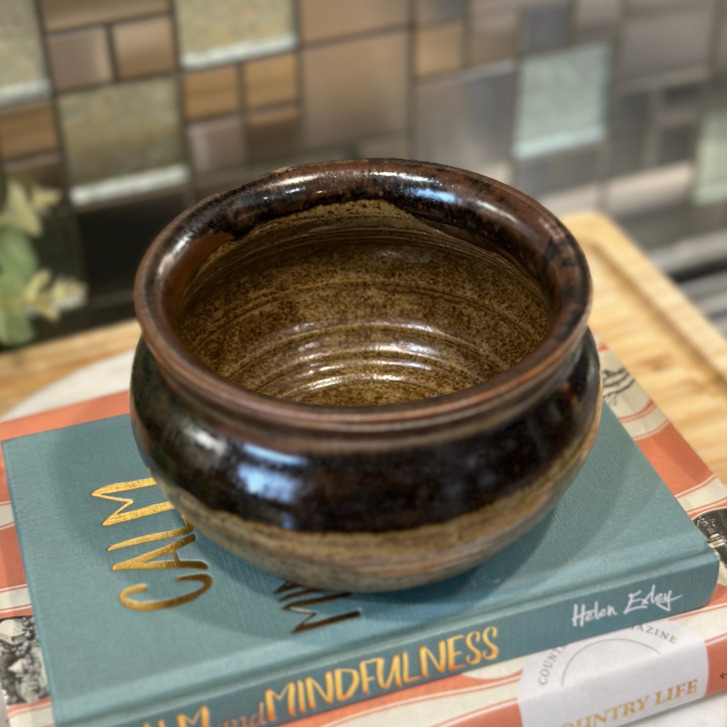 Vintage Studio Pottery Bowl - Richly Glazed Earthenware