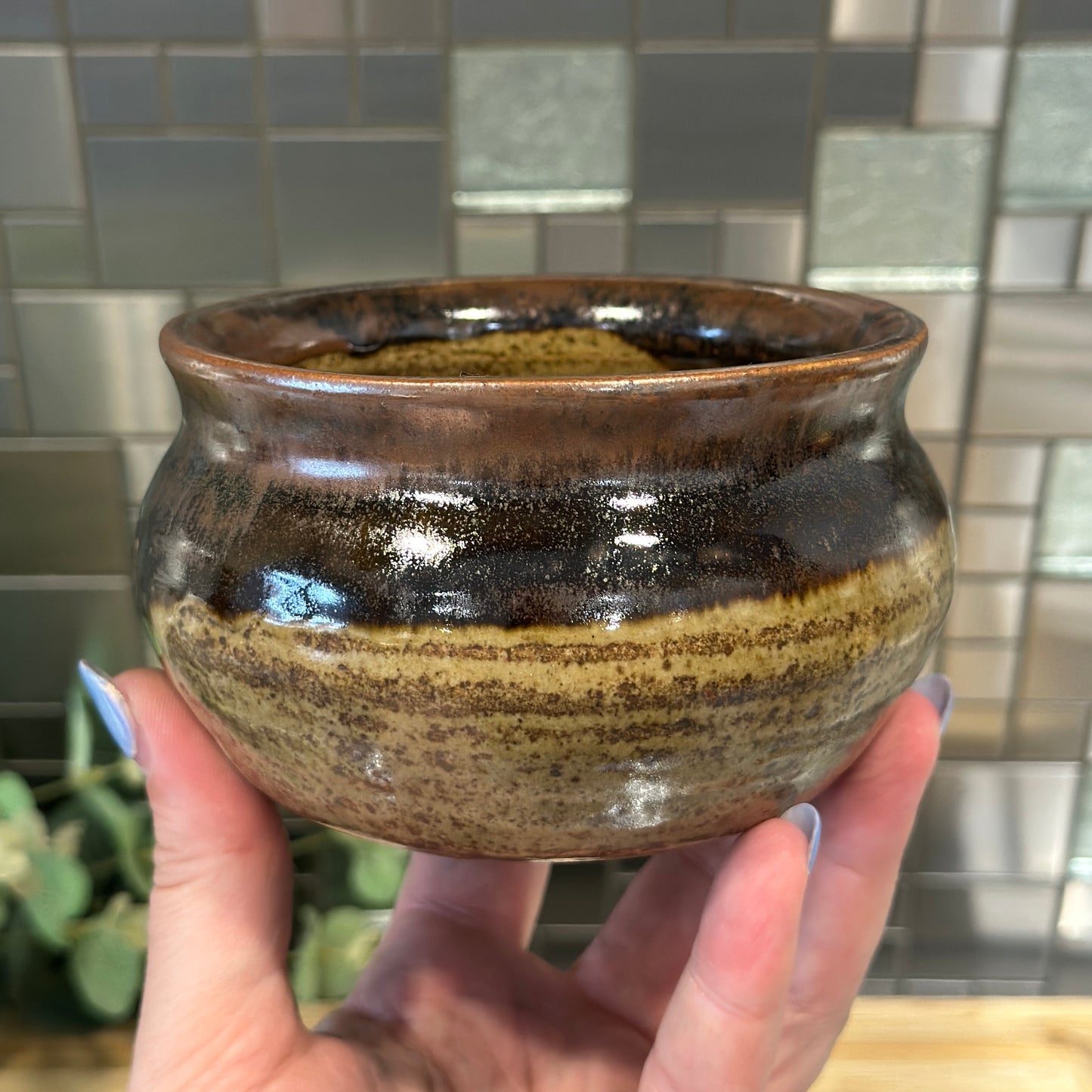 Vintage Studio Pottery Bowl - Richly Glazed Earthenware