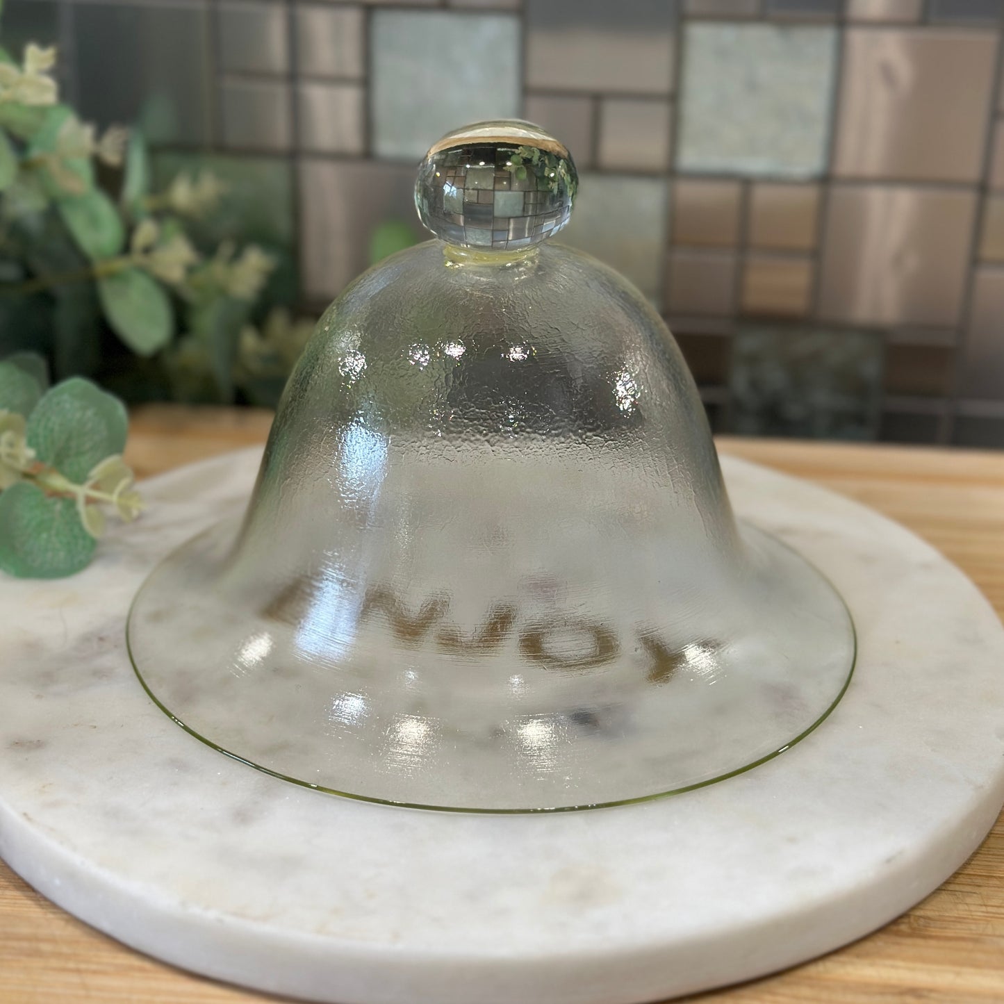 Vintage Glass Cloche with Ball Finial - Versatile Bell Jar