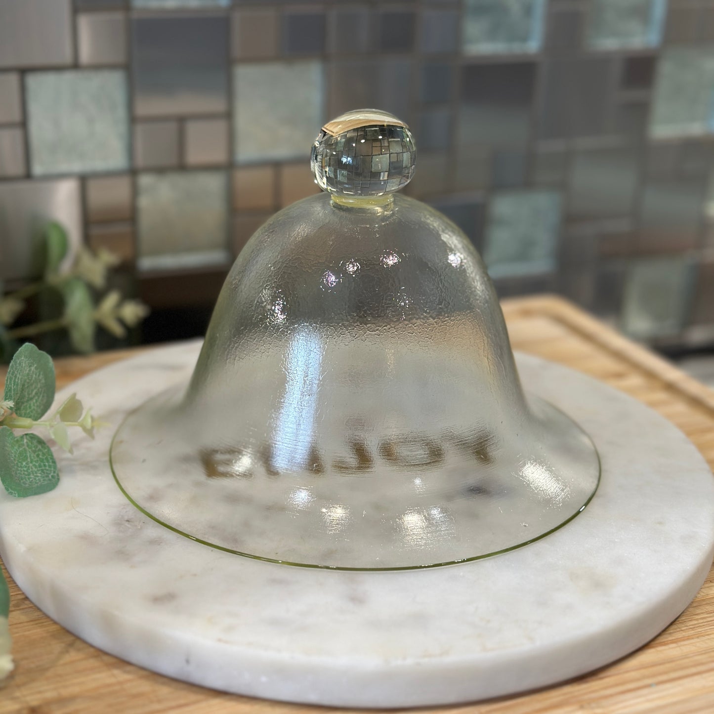 Vintage Glass Cloche with Ball Finial - Versatile Bell Jar