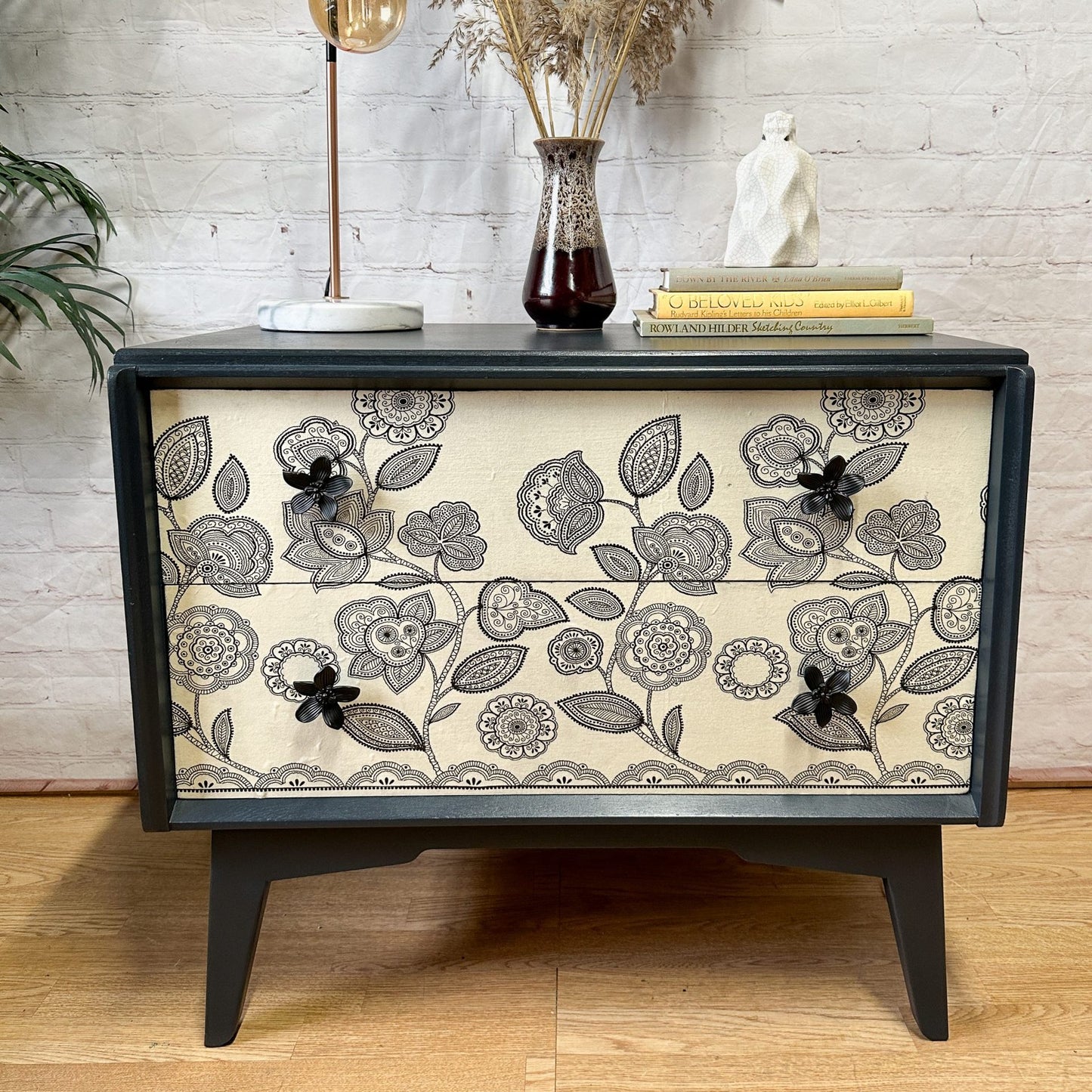 G-Plan Chest of Drawers E Gomme Mid-Century Monochrome Floral