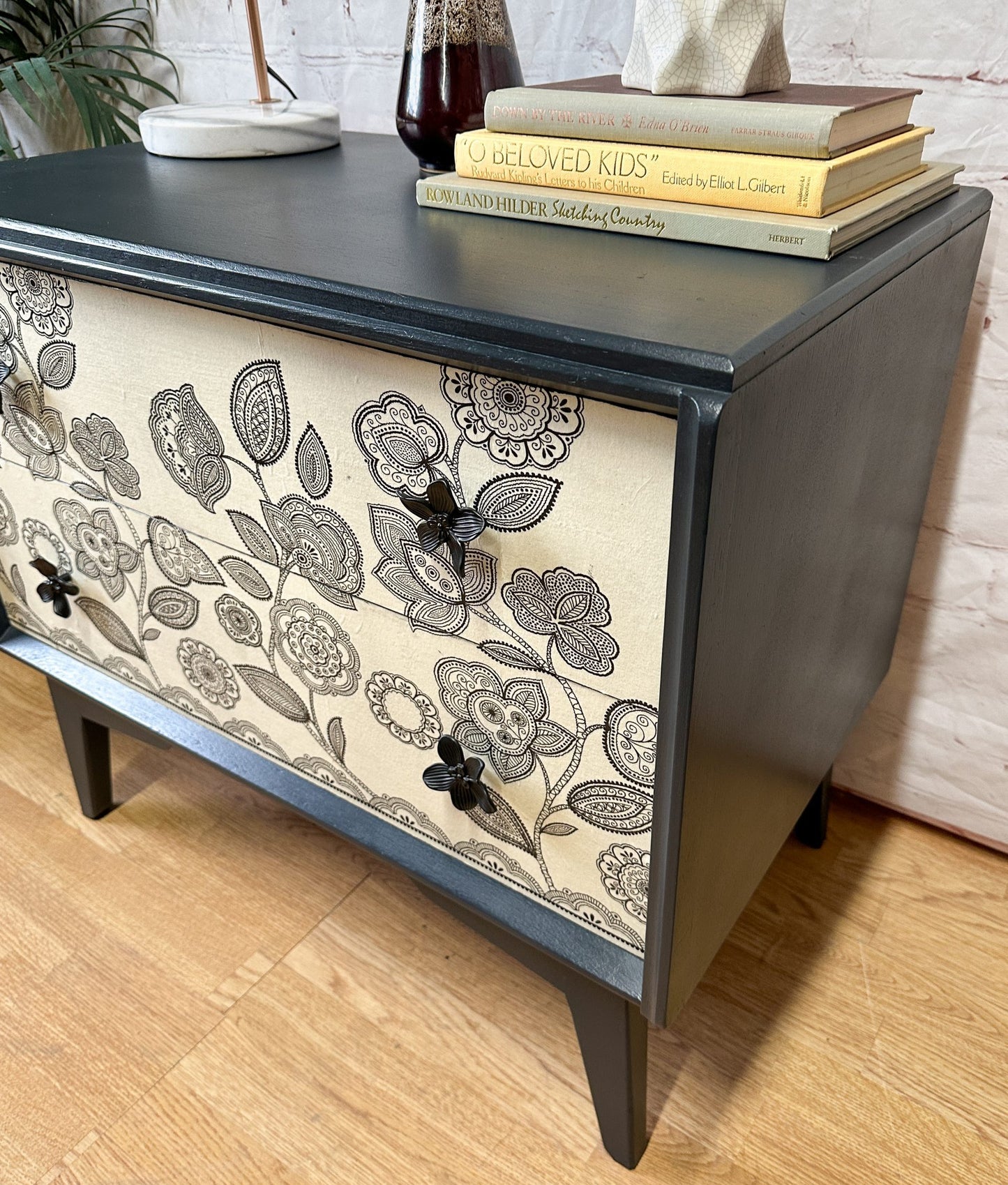 G-Plan Chest of Drawers E Gomme Mid-Century Monochrome Floral