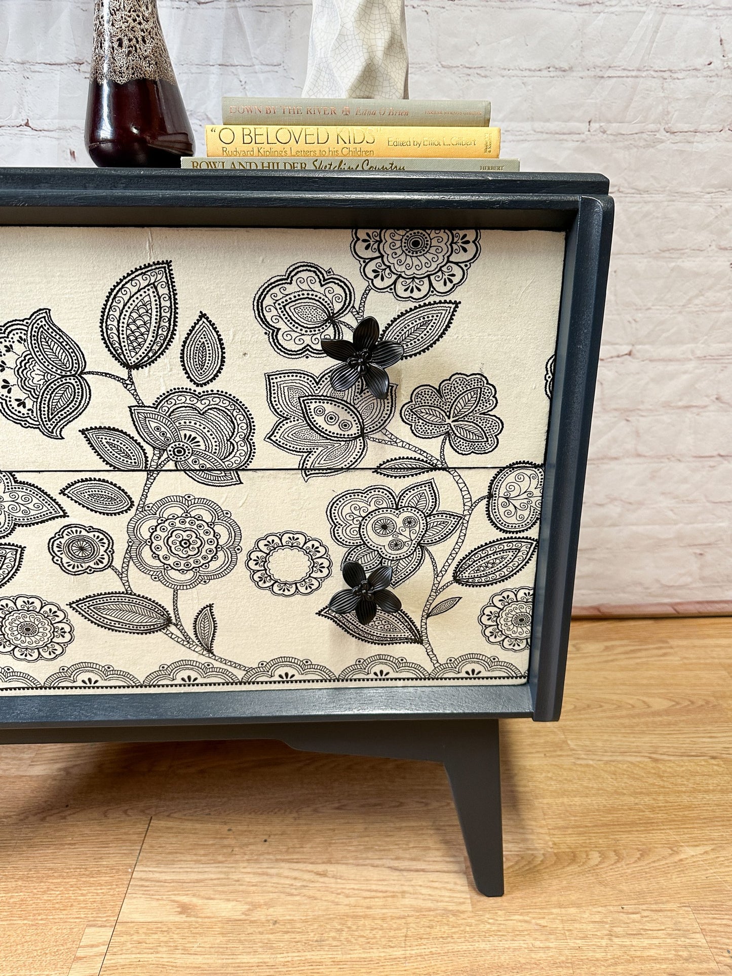 G-Plan Chest of Drawers E Gomme Mid-Century Monochrome Floral