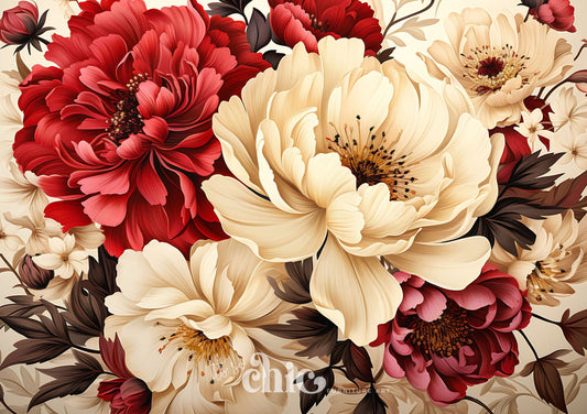 Decoupage Paper | Craft Paper | Large Blooms | A1/A2/A3 | It’s So Chic Furniture Art