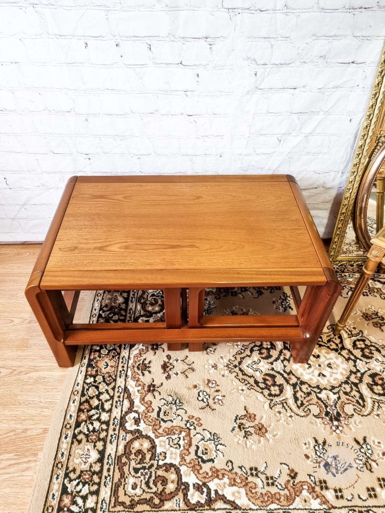 Mid Century Teak Nest of Tables - Coffee Table and Two Side Tables