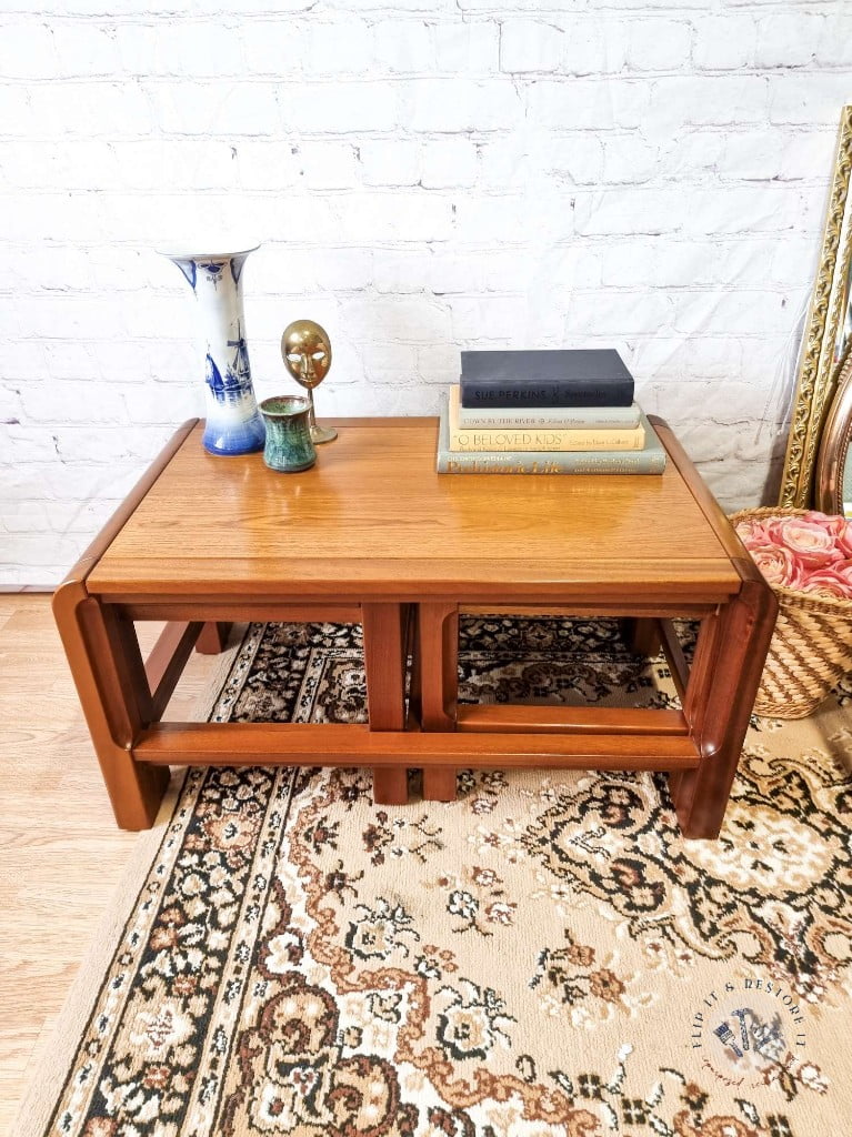 Mid Century Teak Nest of Tables - Coffee Table and Two Side Tables