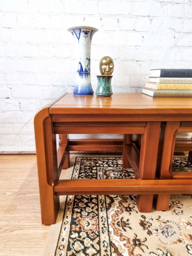 Mid Century Teak Nest of Tables - Coffee Table and Two Side Tables