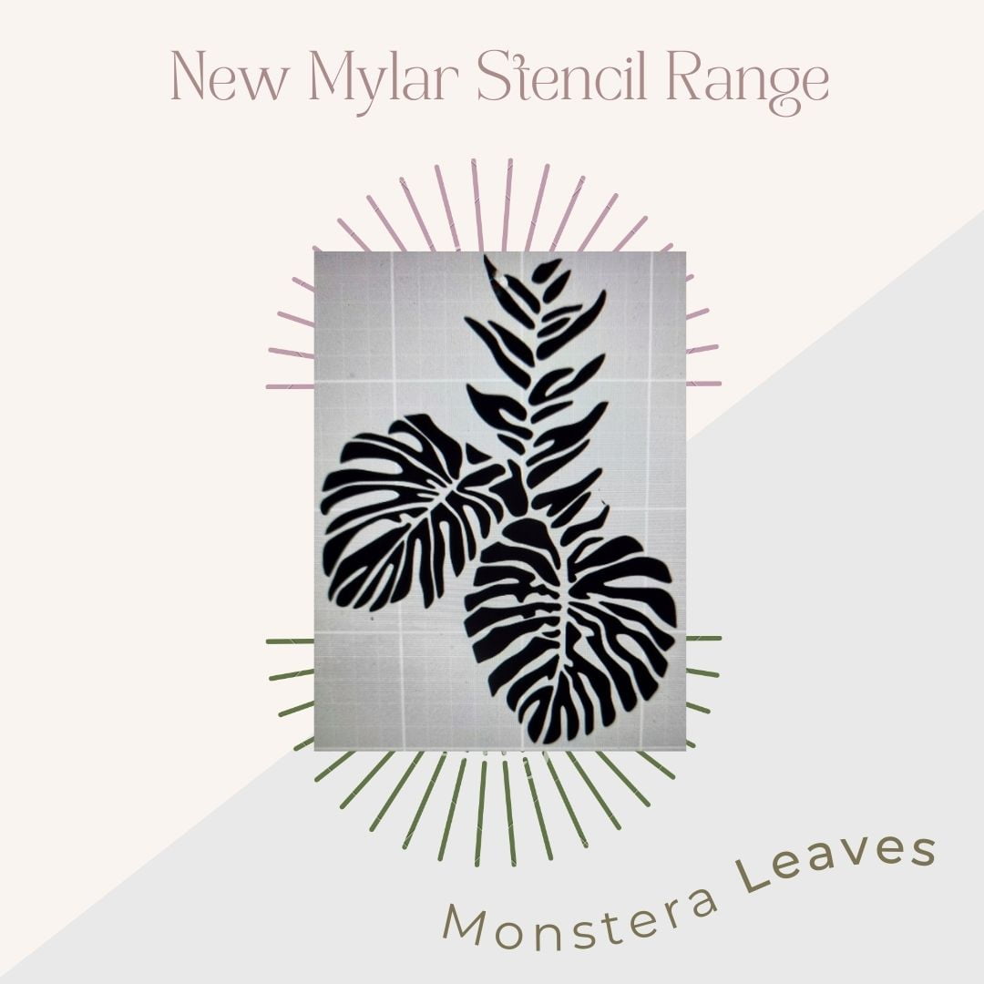 Mylar Stencils | Monstera Leaves | A3 | It’s So Chic Furniture Art