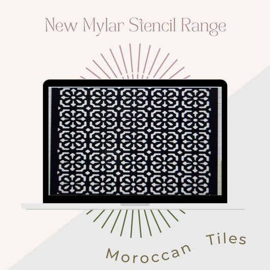 Mylar Stencils | Moroccan Tiles | A4 | It’s So Chic Furniture Art