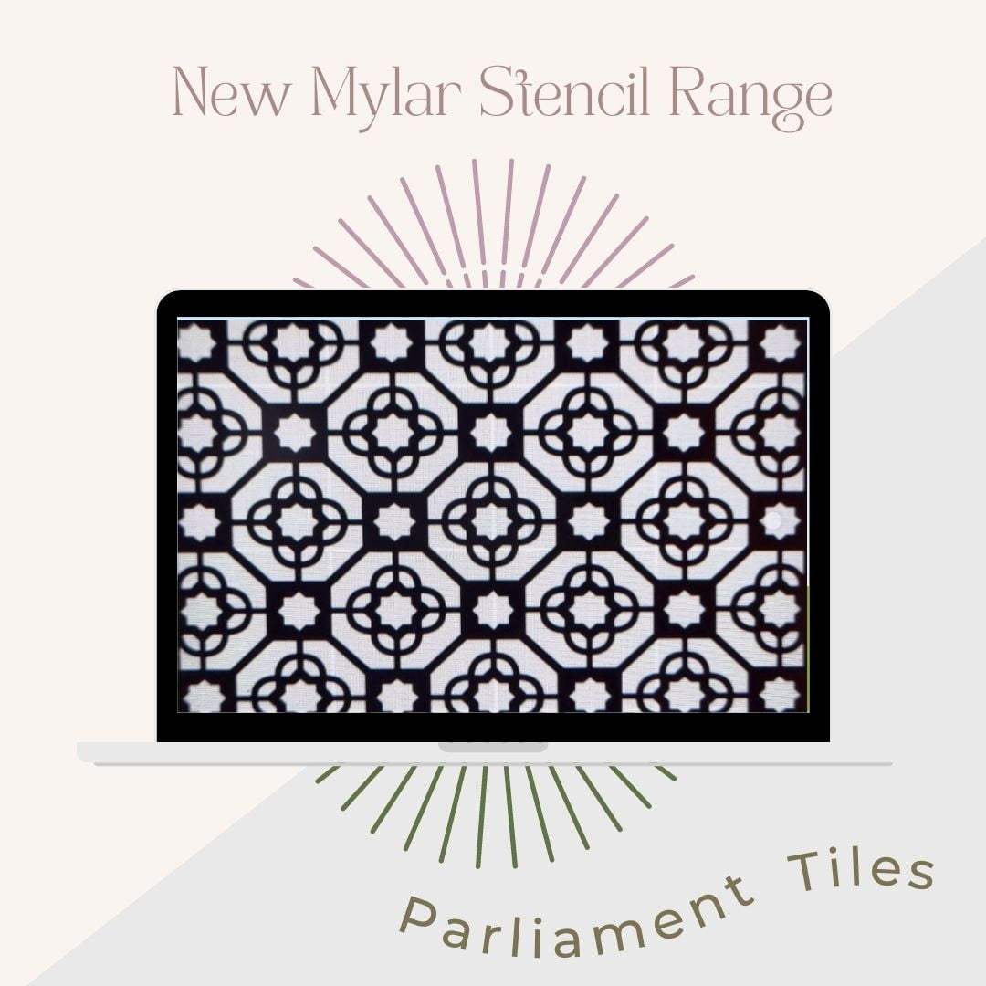 Mylar Stencils | Parliament Tiles | A4 | It’s So Chic Furniture Art