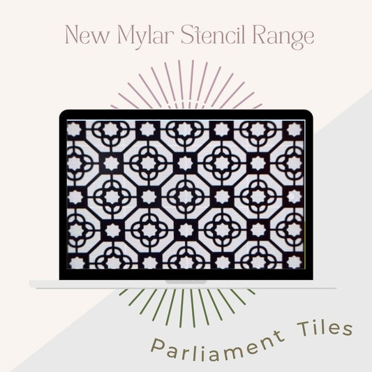 Mylar Stencils | Parliament Tiles | A4 | It’s So Chic Furniture Art