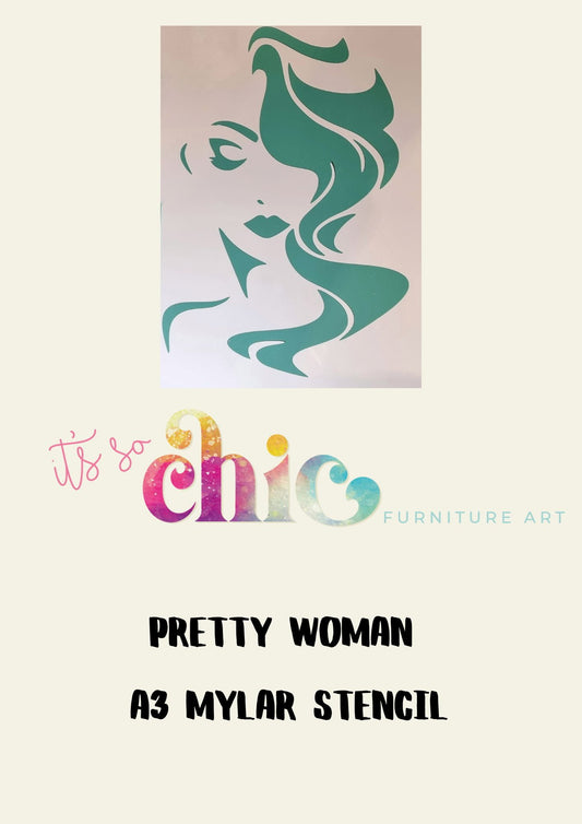 Mylar Stencils | Pretty Woman | A3 | It’s So Chic Furniture Art