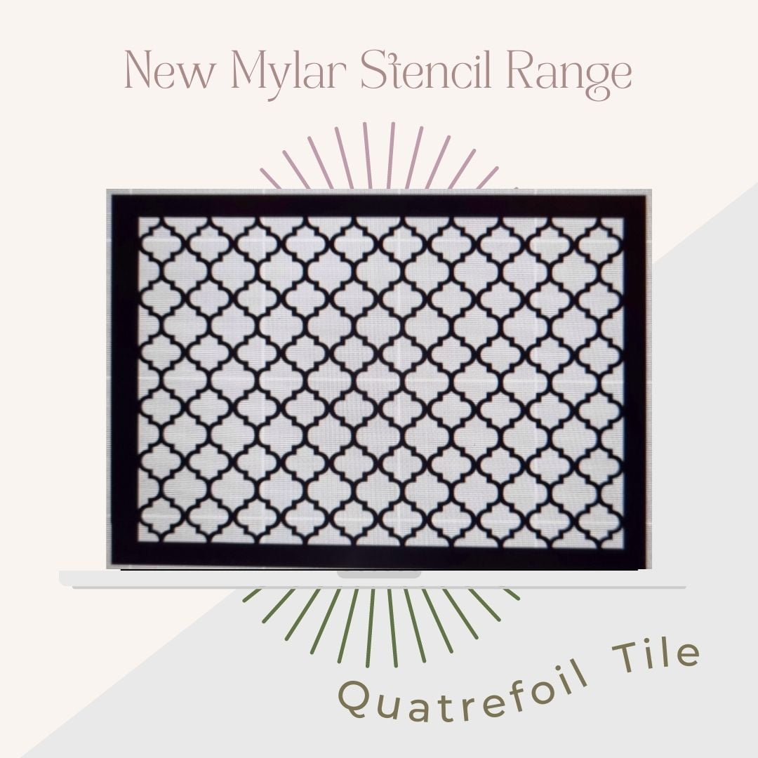 Mylar Stencils | Quatrefoil Tile | A4 | It’s So Chic Furniture Art