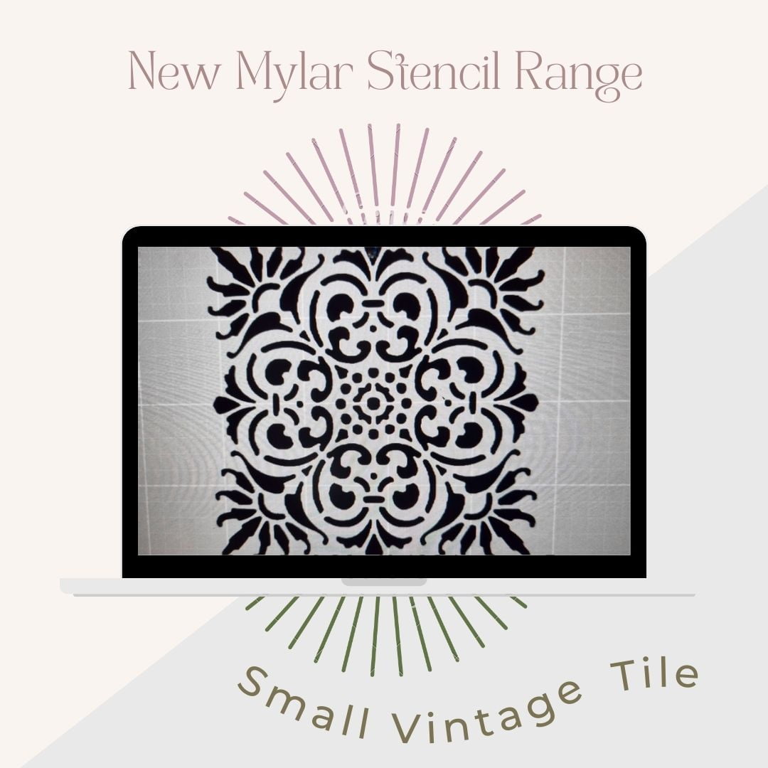 Mylar Stencils | Small Vintage Tile | A4 | It’s So Chic Furniture Art