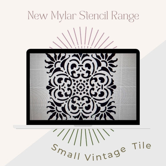 Mylar Stencils | Small Vintage Tile | A4 | It’s So Chic Furniture Art