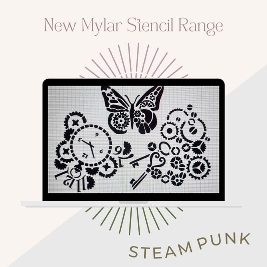 Mylar Stencils | Steampunk | A3 | It’s So Chic Furniture Art