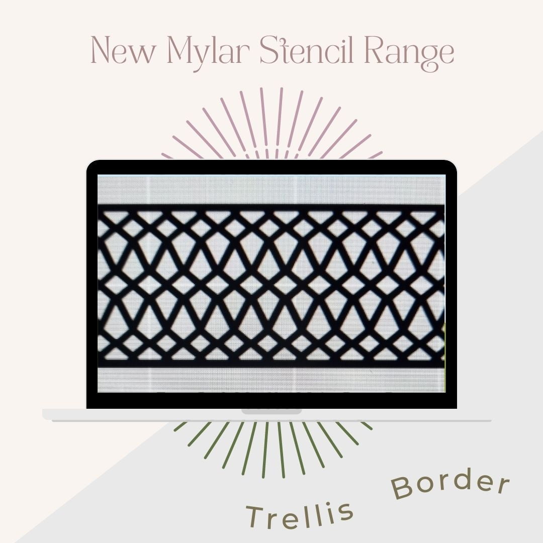 Mylar Stencils | Trellis Border | It’s So Chic Furniture Art